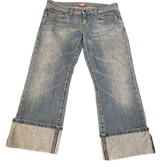 Abercrombie & Fitch Cuffed Crop Jeans 8 - Picture 1 of 10